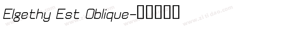 Elgethy Est Oblique字体转换